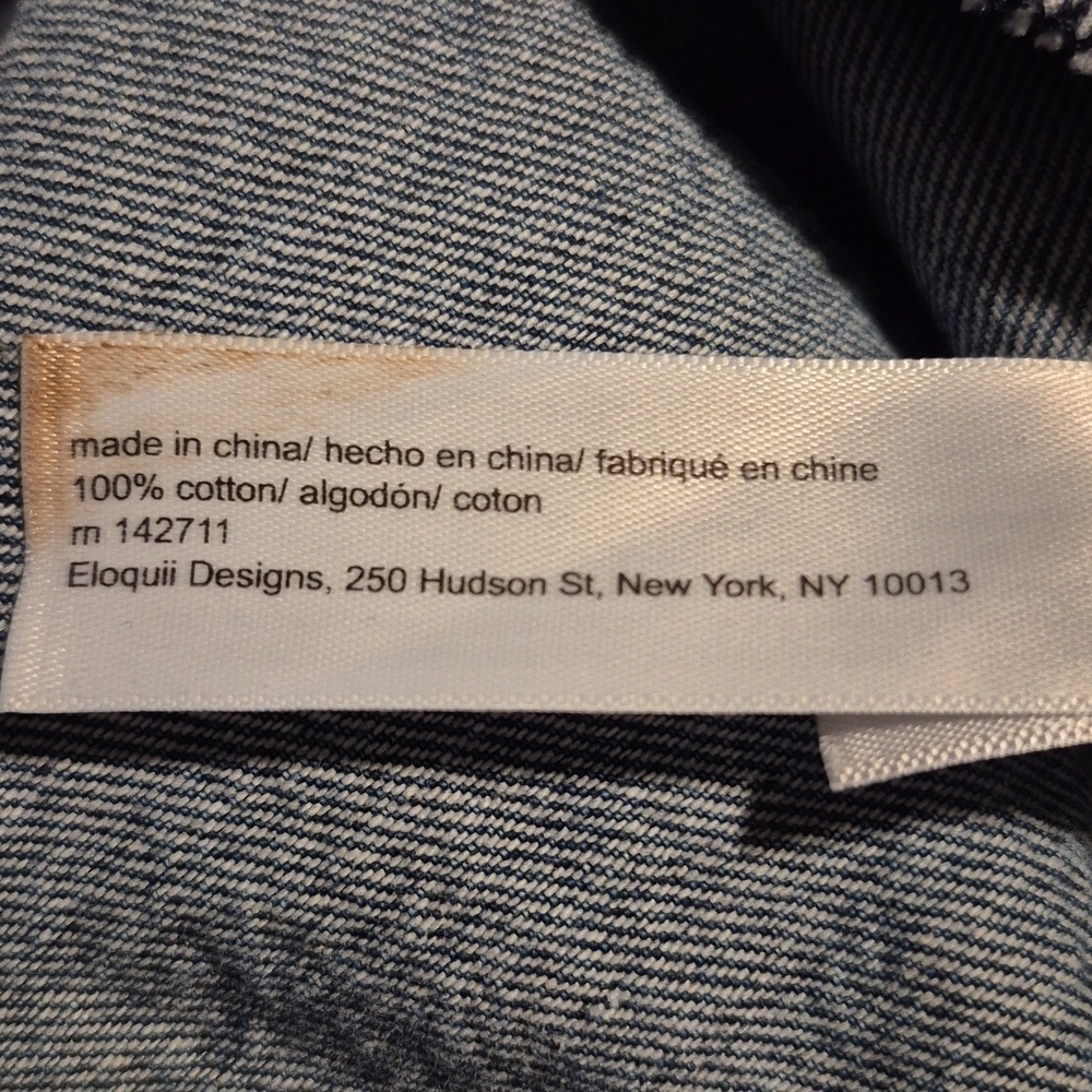 Eloquii women's 14/16 chambray snap closure shacket no belt VGUC - Picture 6 of 6